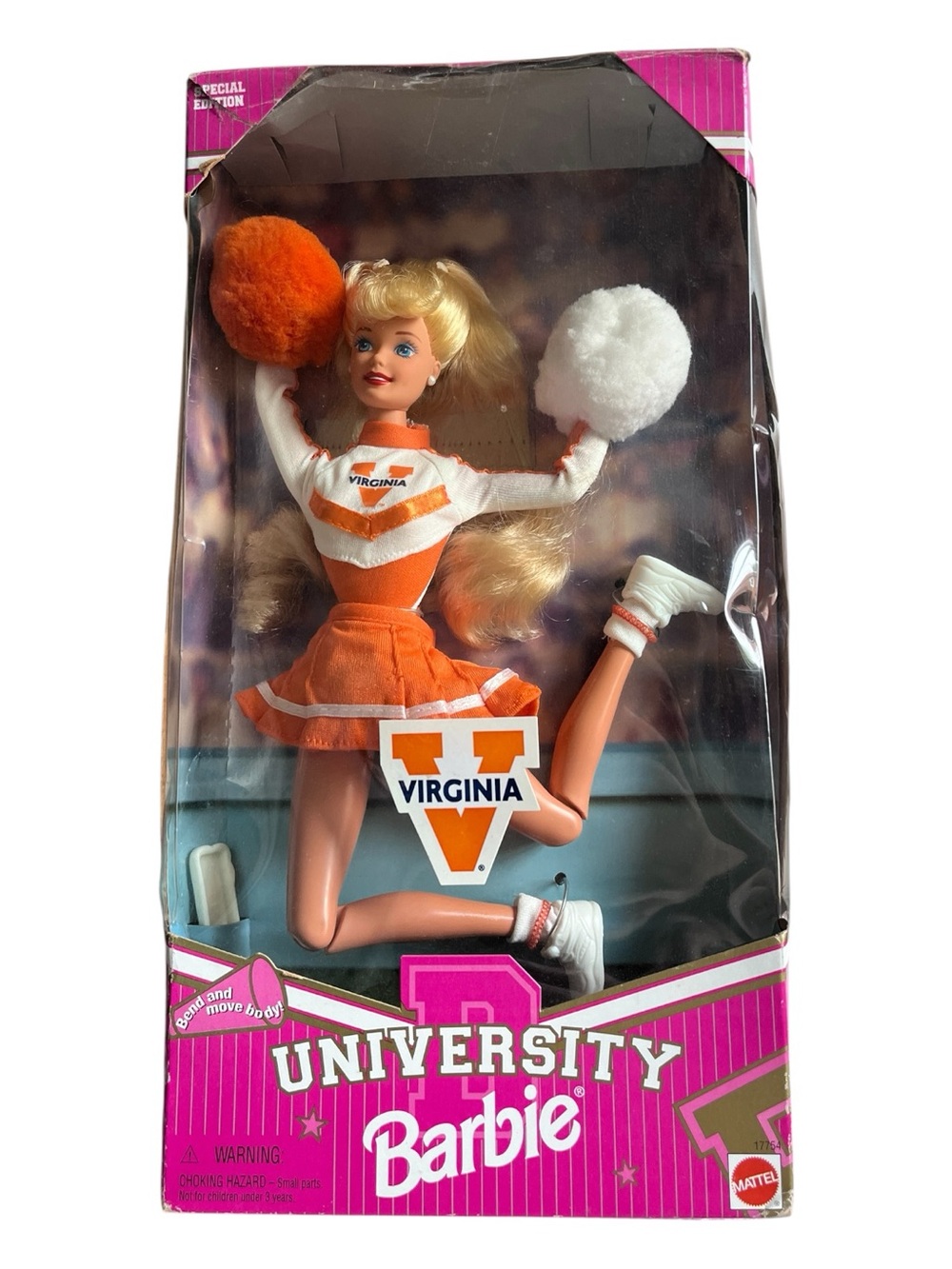 Vintage 1997 University Barbie – University of Virginia Cheerleader - Picture 2 of 4